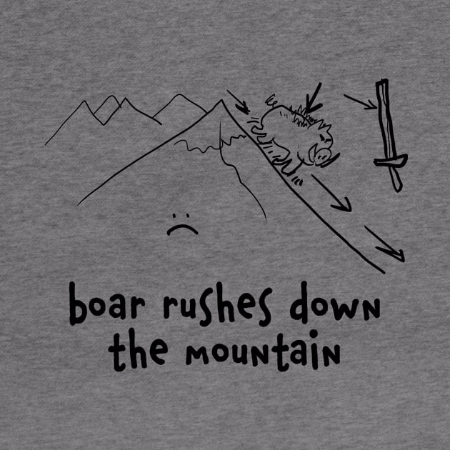 boar rushes down the mountain by tWoTcast